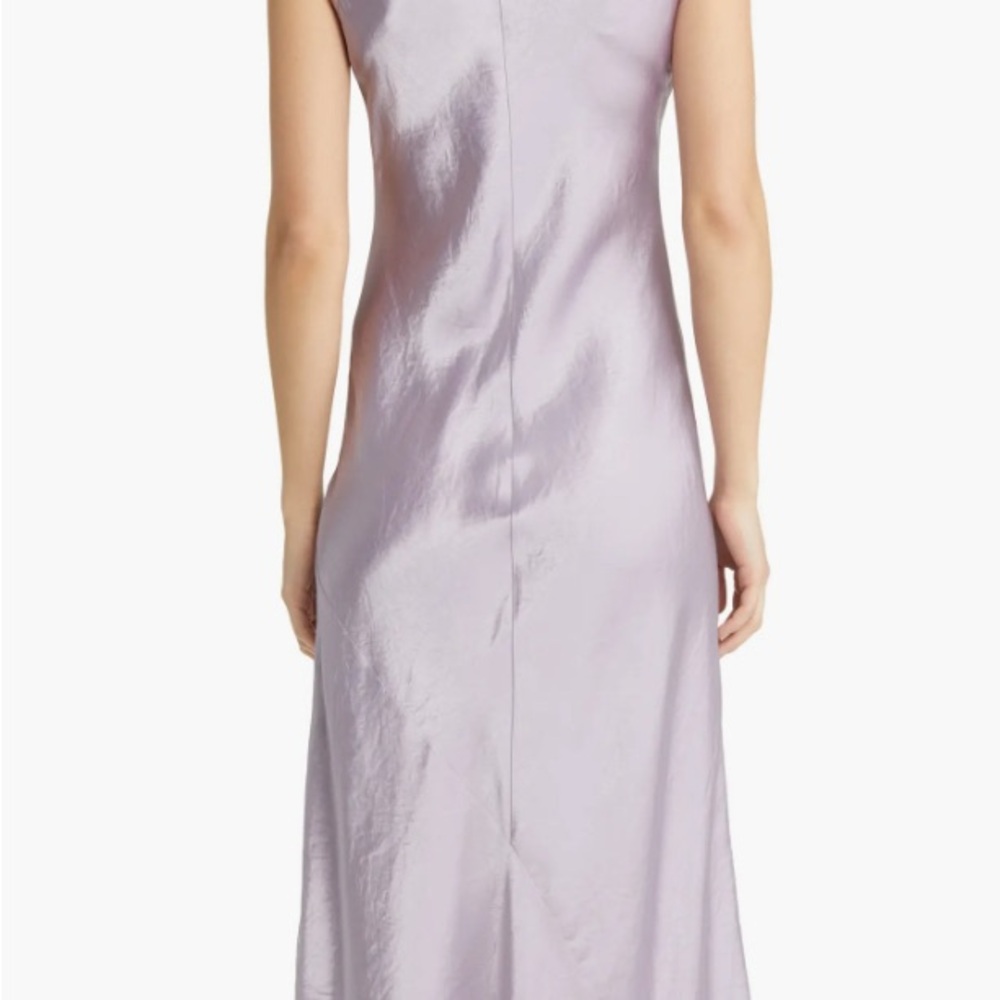 MaxMara Leisure Capua Lilac Sleeveless Satin Dress - Picture 3 of 14